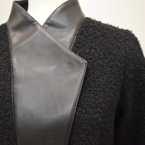 Hilton Hollis - Black Boucle and Leather Jacket - M - Picture 2 of 8